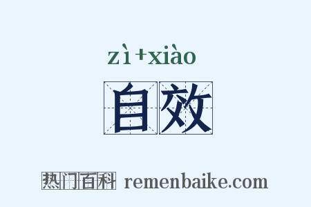 自效是什么意思的图片